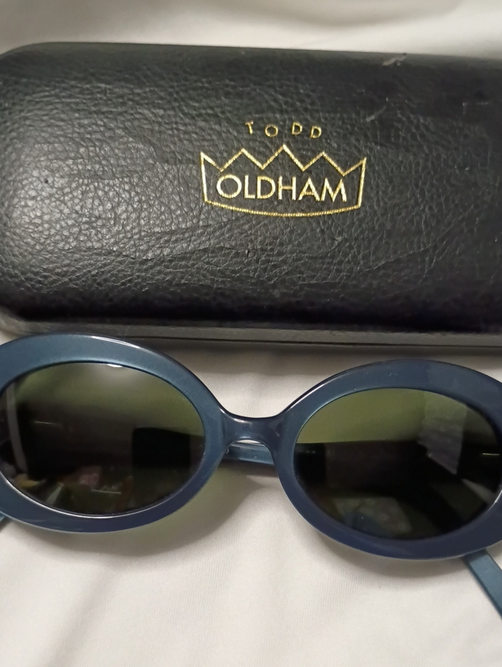 Todd Oldham Blue Oval Women's Sunglasses